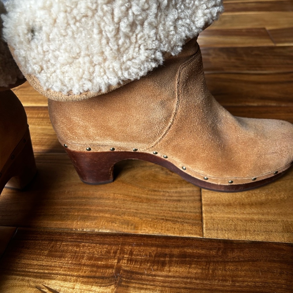 UGG Women's Brown Shearling Clogs - image 8